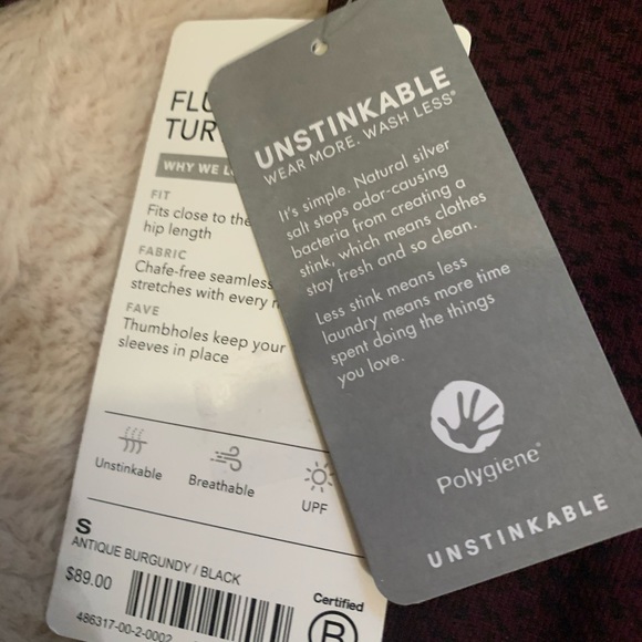 Athleta 🍁NWTs🍁Burgundy Flurry Peak Turtleneck - Picture 7 of 14